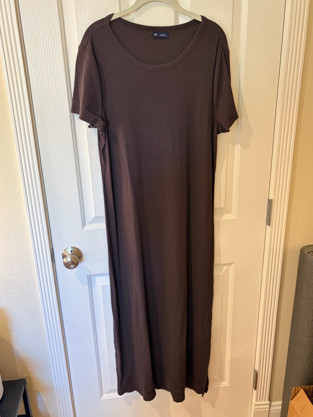 GAP ribbed maxi t-shirt dress